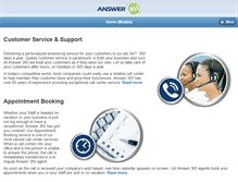 Tablet Screenshot of answer365.ca